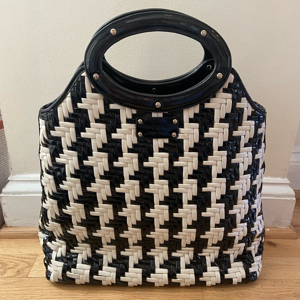 Kate Spade Large Woven Rubber Top Handle Tote